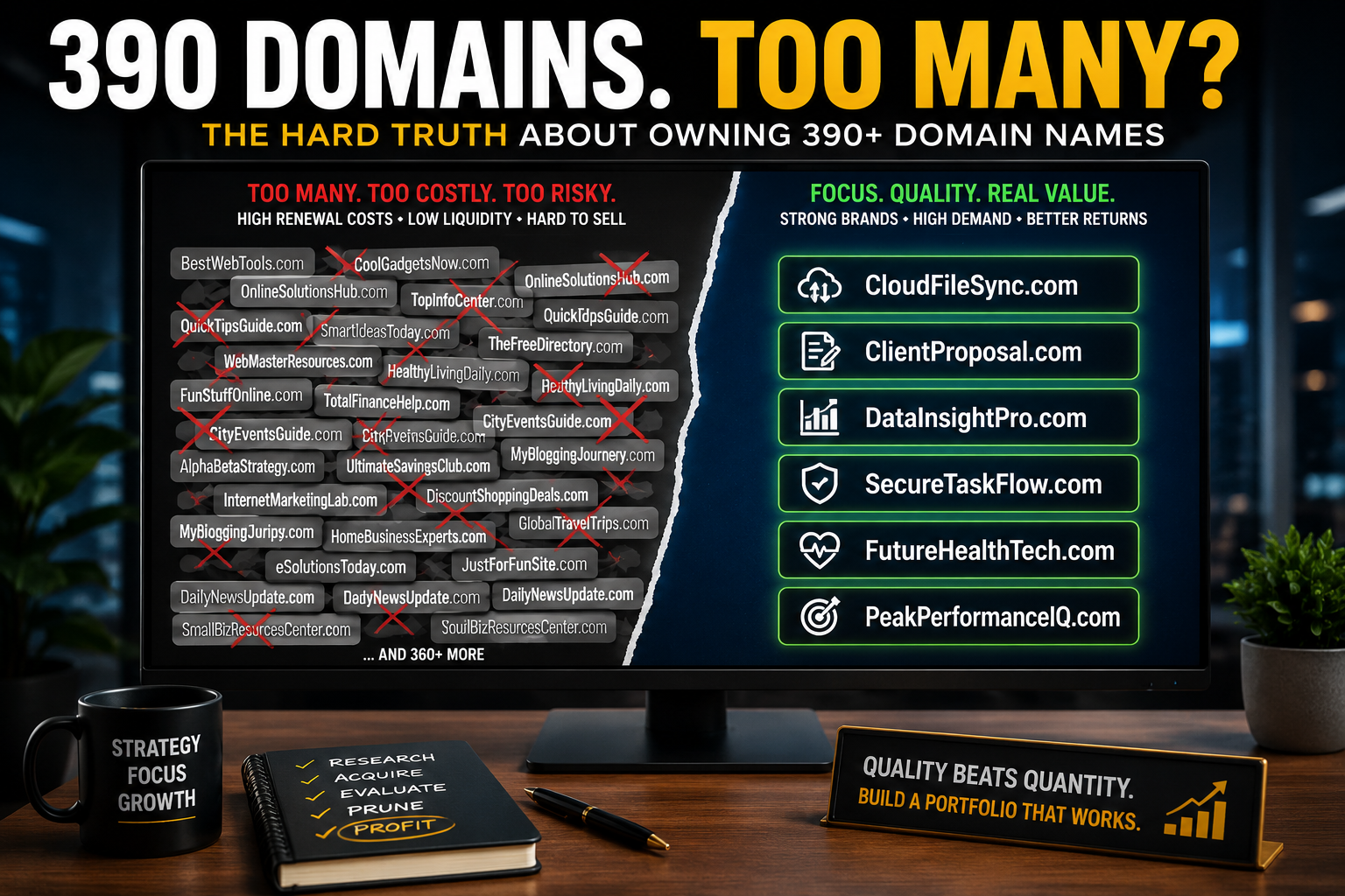 The Hard Truth About Owning 390+ Domain Names